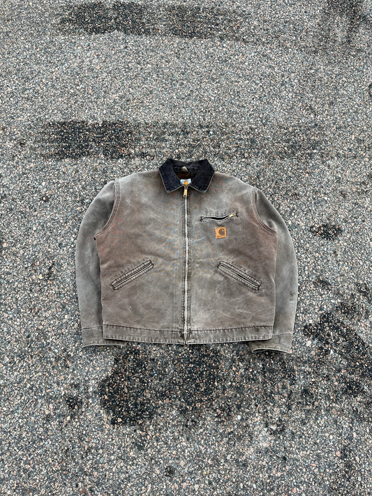 褪色栗棕色 Carhartt 底特律夹克 - 宽松中号