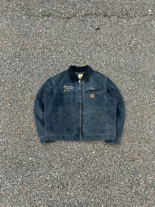 Faded Petrol Blue Carhartt Detroit Jacket - Boxy Large