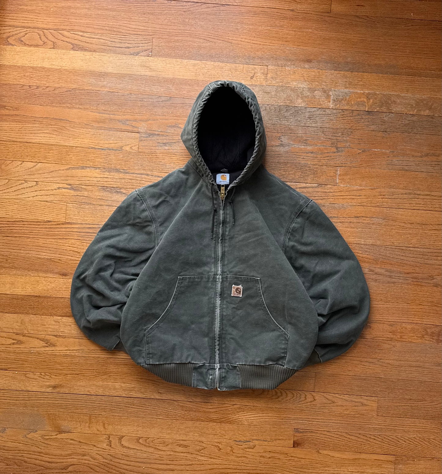 Faded Olive Green Carhartt Active Jacket - Large