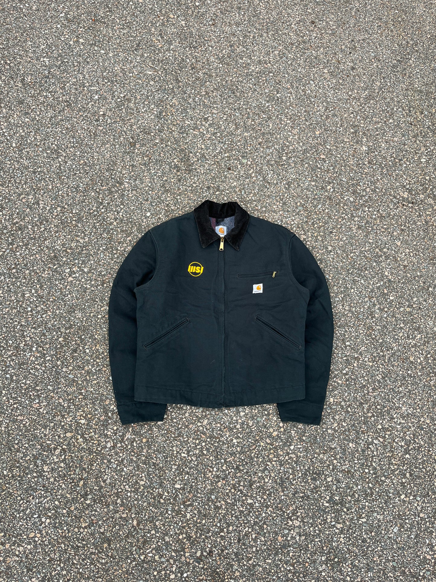 褪色黑色 Carhartt 底特律夹克 - 中号