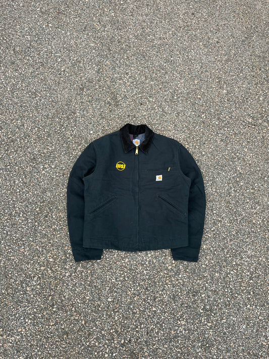 褪色黑色 Carhartt 底特律夹克 - 中号