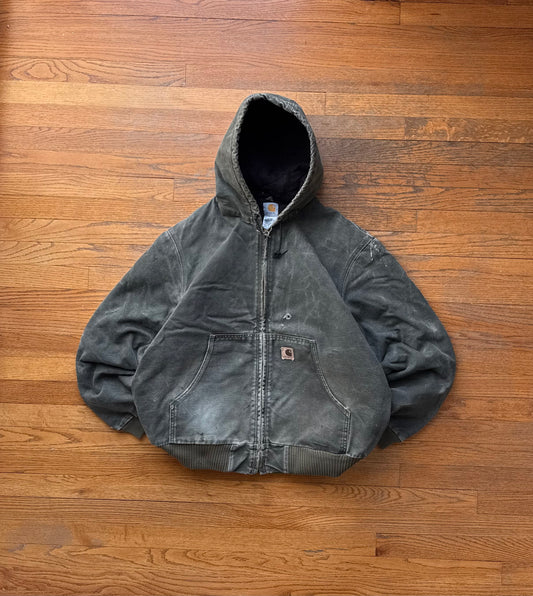 Faded Olive Green Carhartt Active Jacket - Large