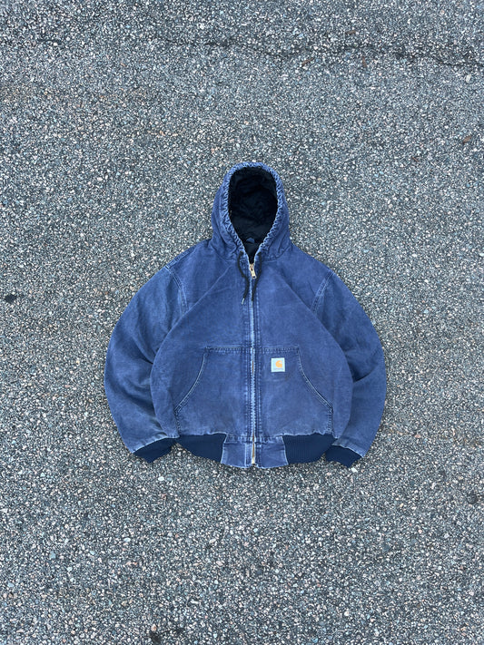 Faded Navy Blue Carhartt Active Jacket - Boxy M-L