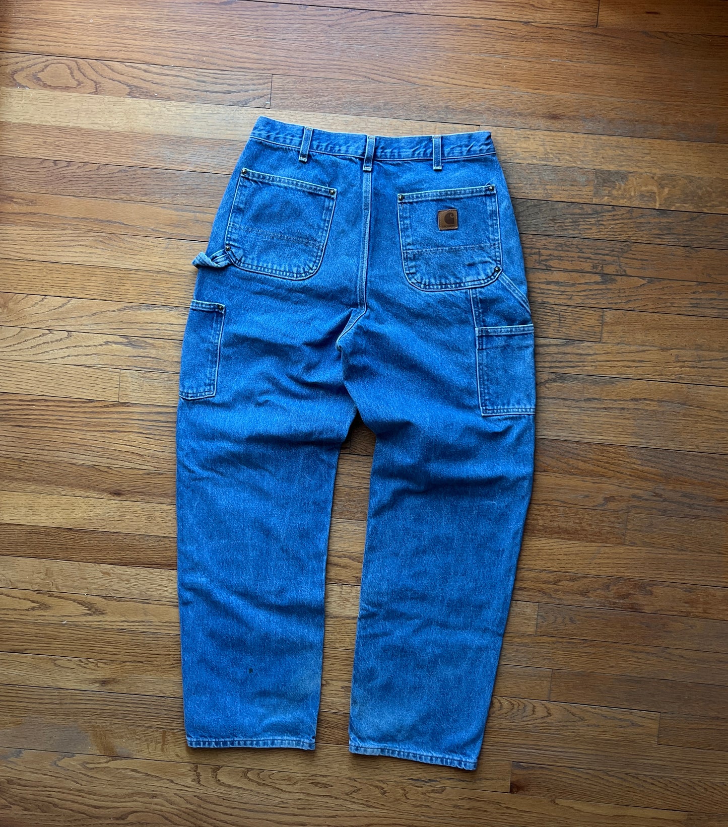 Faded Denim Carhartt Double Knee Pants - 32 x 31