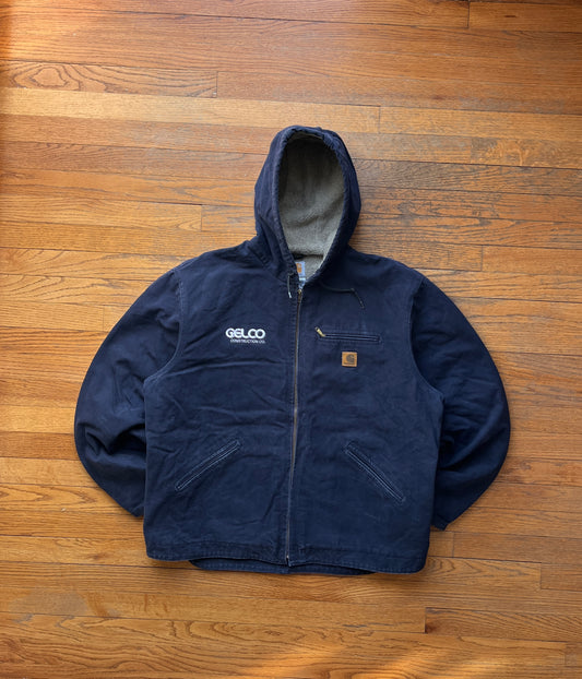 Faded Midnight Blue Carhartt Sherpa Lined Jacket - XL