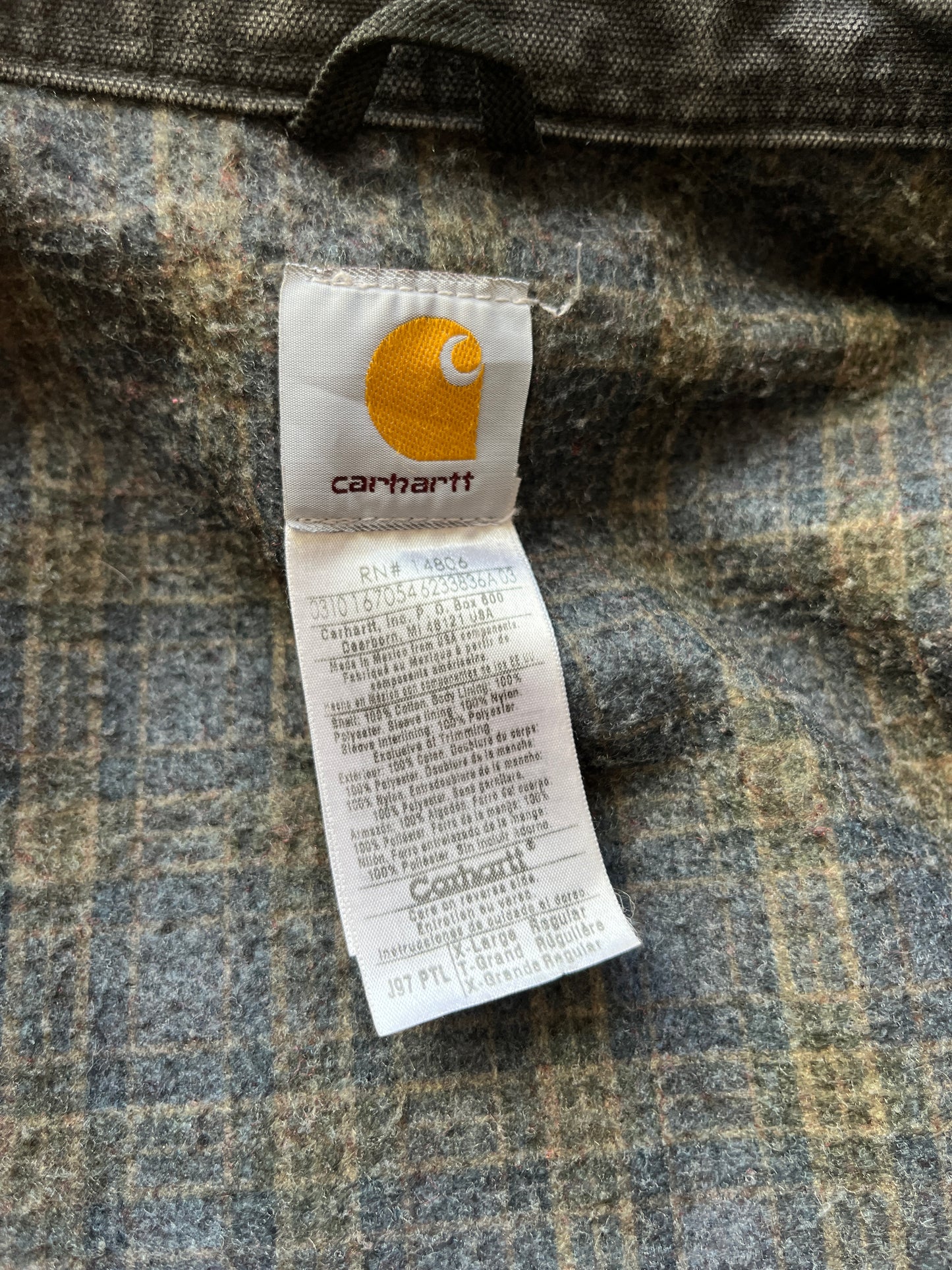 Faded Petrol Blue Carhartt Detroit Jacket - Boxy L-XL