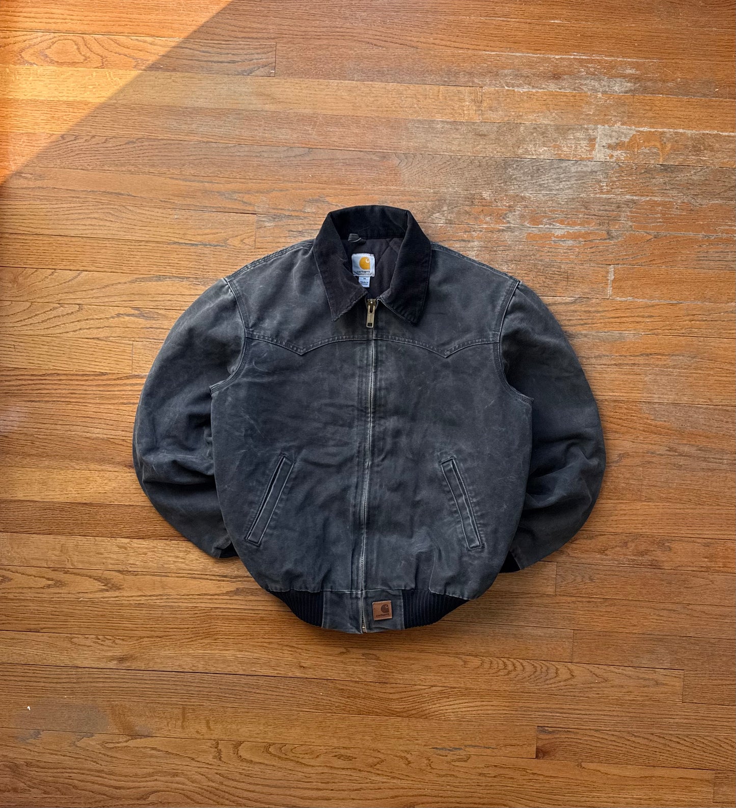 Faded Black Carhartt Santa Fe Jacket - Medium