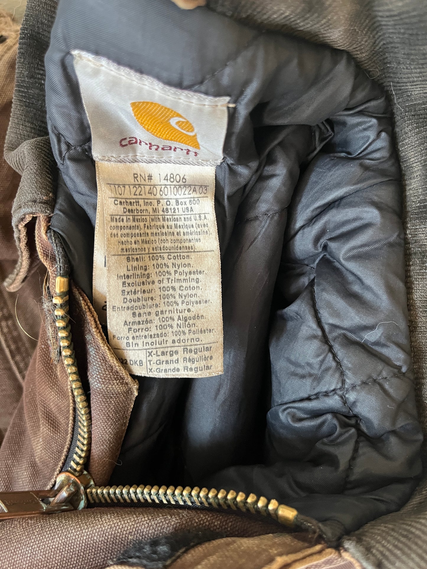 Faded Brown Carhartt Arctic Jacket - Fits L-XL
