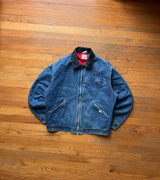 1989 100 Year Anniversary Faded Denim Carhartt Detroit Jacket - Medium