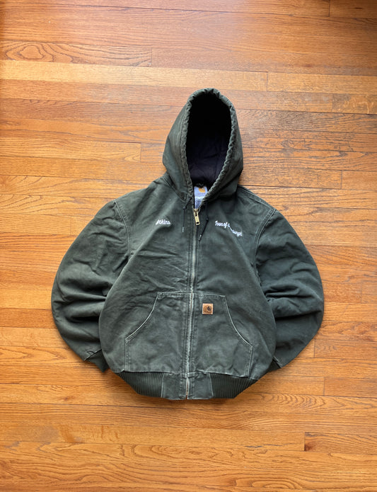 Faded Olive Green Carhartt Active Jacket - Small