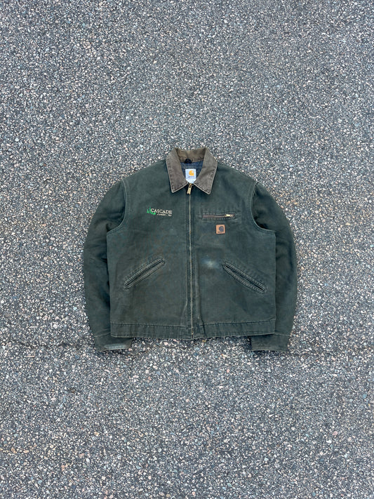 Faded Olive Green Carhartt Detroit Jacket - Boxy M-L