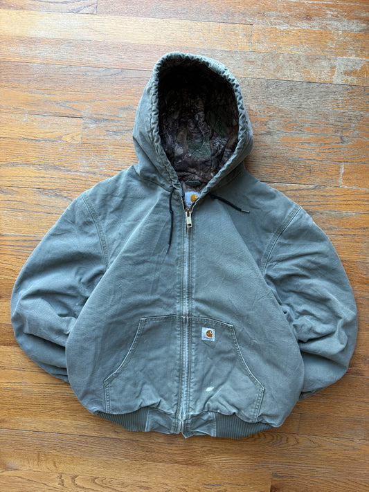 Faded Olive Green Realtree Lined Carhartt Active Jacket - Medium
