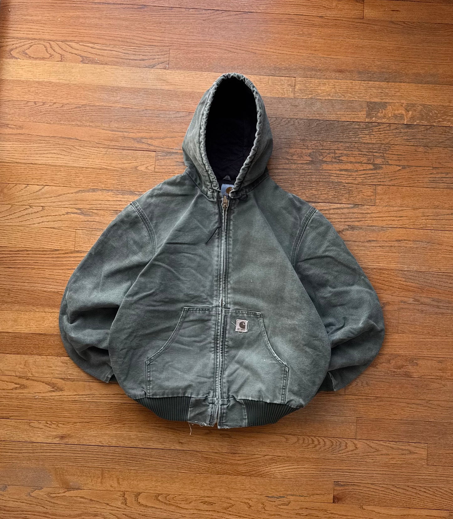 Faded Olive Green Carhartt Active Jacket - Medium