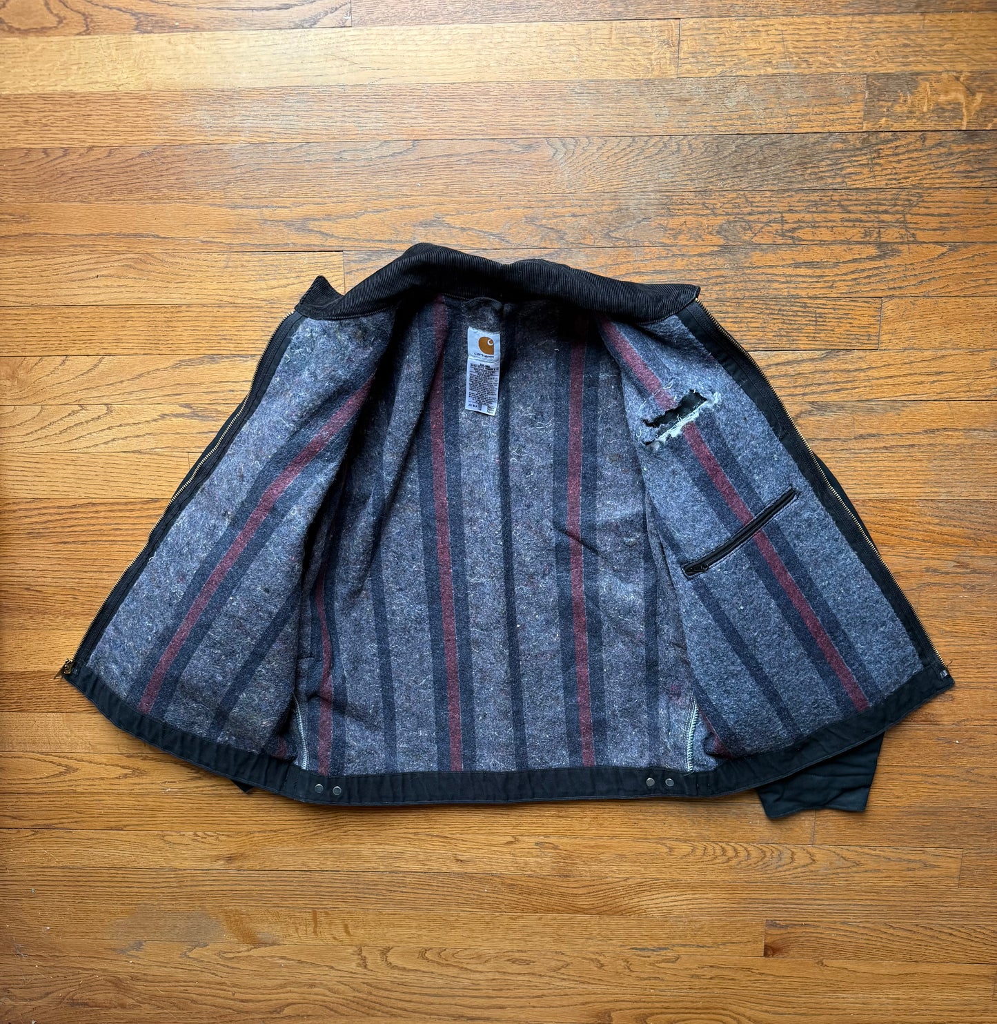 Faded Black Carhartt Detroit Jacket - Large