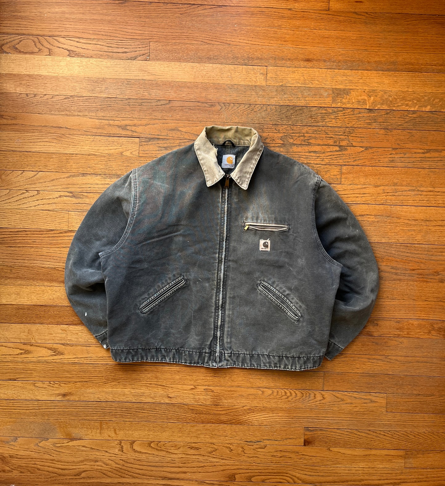 Faded Petrol Blue Carhartt Detroit Jacket - 2XL