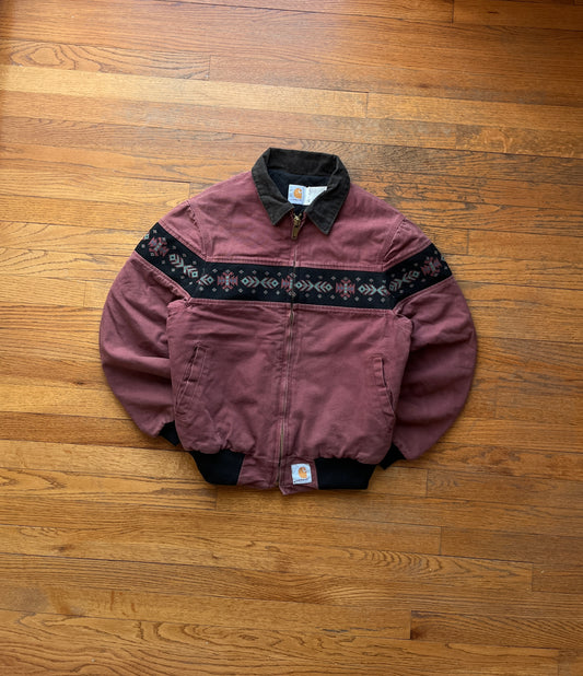 Faded Redwood Southwest Aztec Carhartt Santa Fe Jacket - Medium