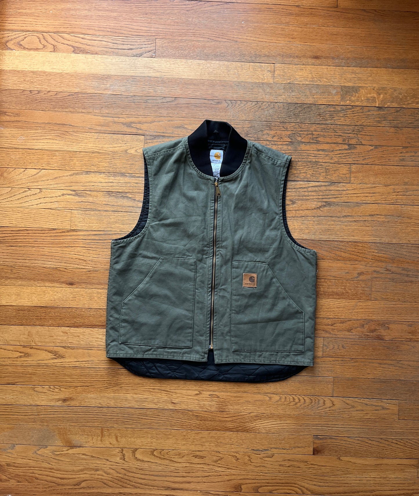 Faded Olive Green Carhartt Vest - Large