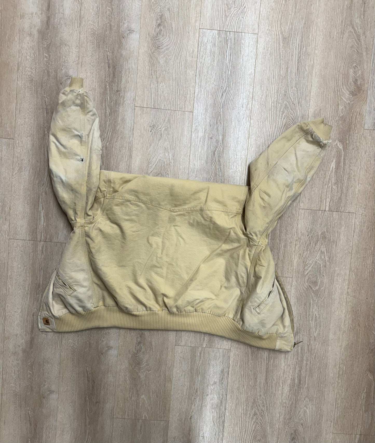 Faded Beige Carhartt Santa Fe Jacket - Large