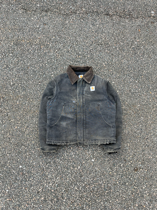 褪色和破旧黑色 Carhartt 北极夹克 - 中号