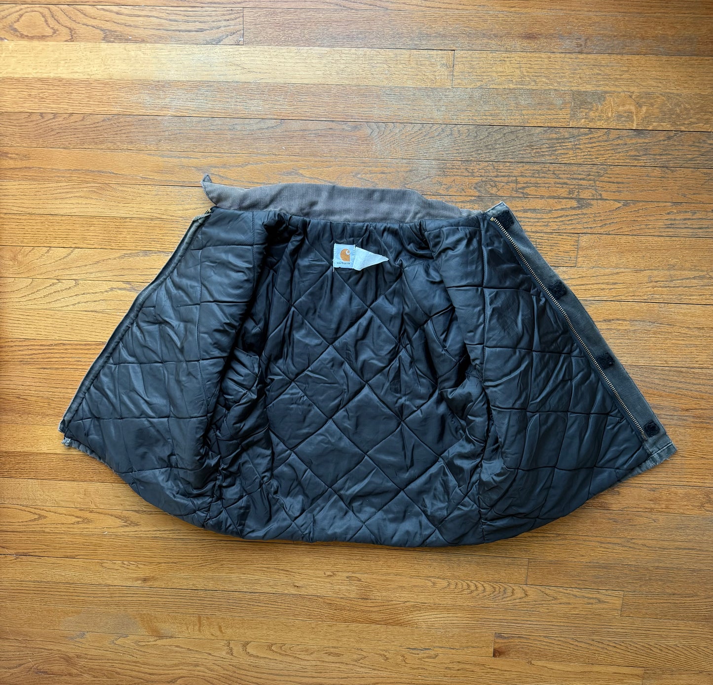 Faded n Distressed Black Carhartt Arctic Jacket - Boxy Medium