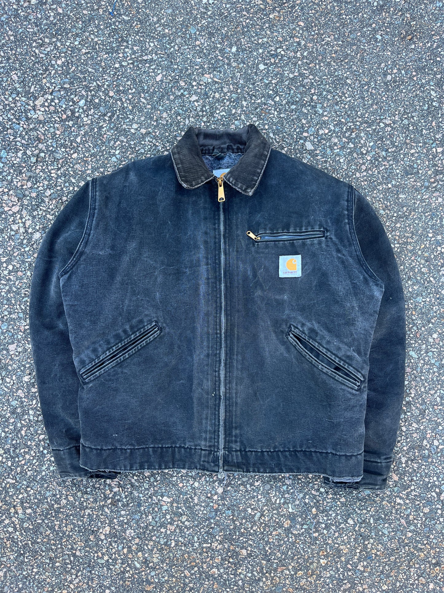 褪色黑色 Carhartt Detroit 夹克 - Boxy SM