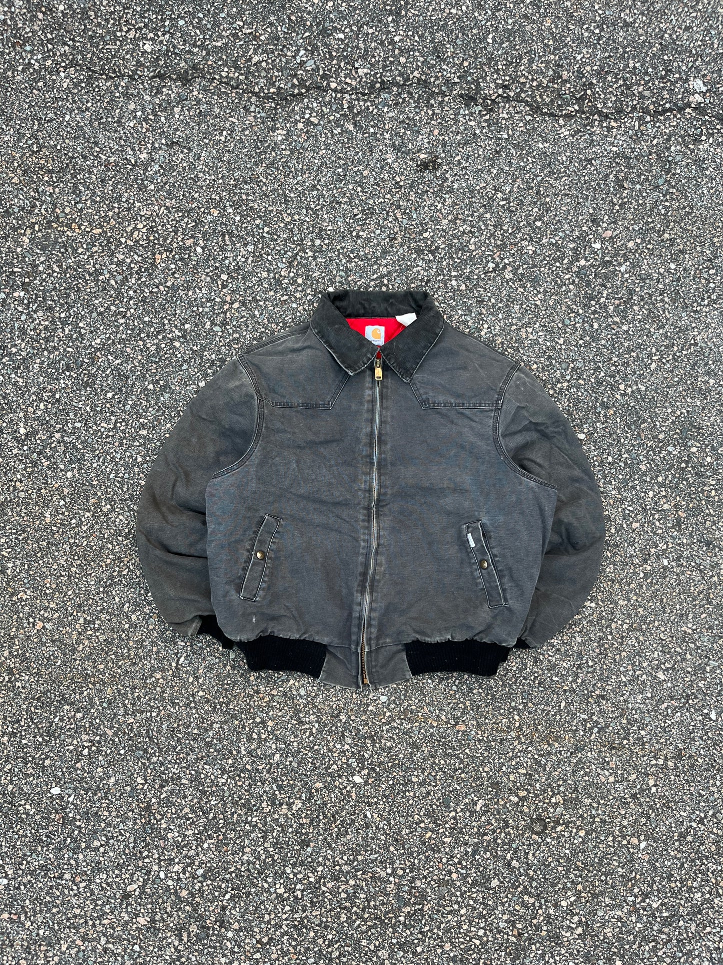 褪色黑色 Carhartt Santa Fe 夹克 - Boxy Large