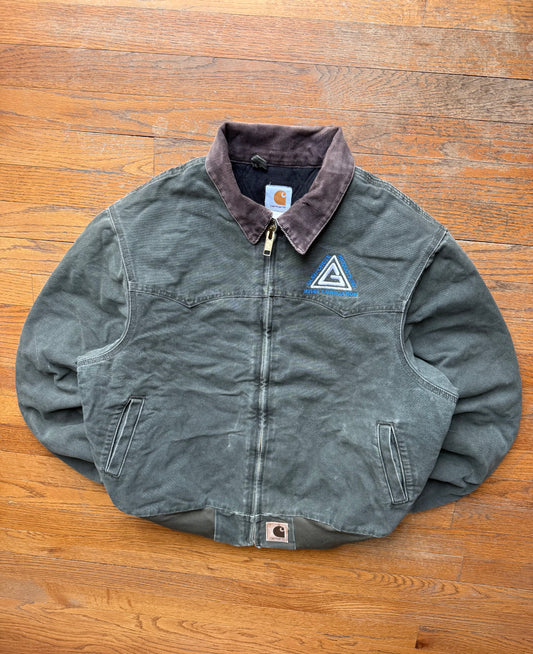 Faded Olive Green Carhartt Santa Fe Jacket - Fits M-L
