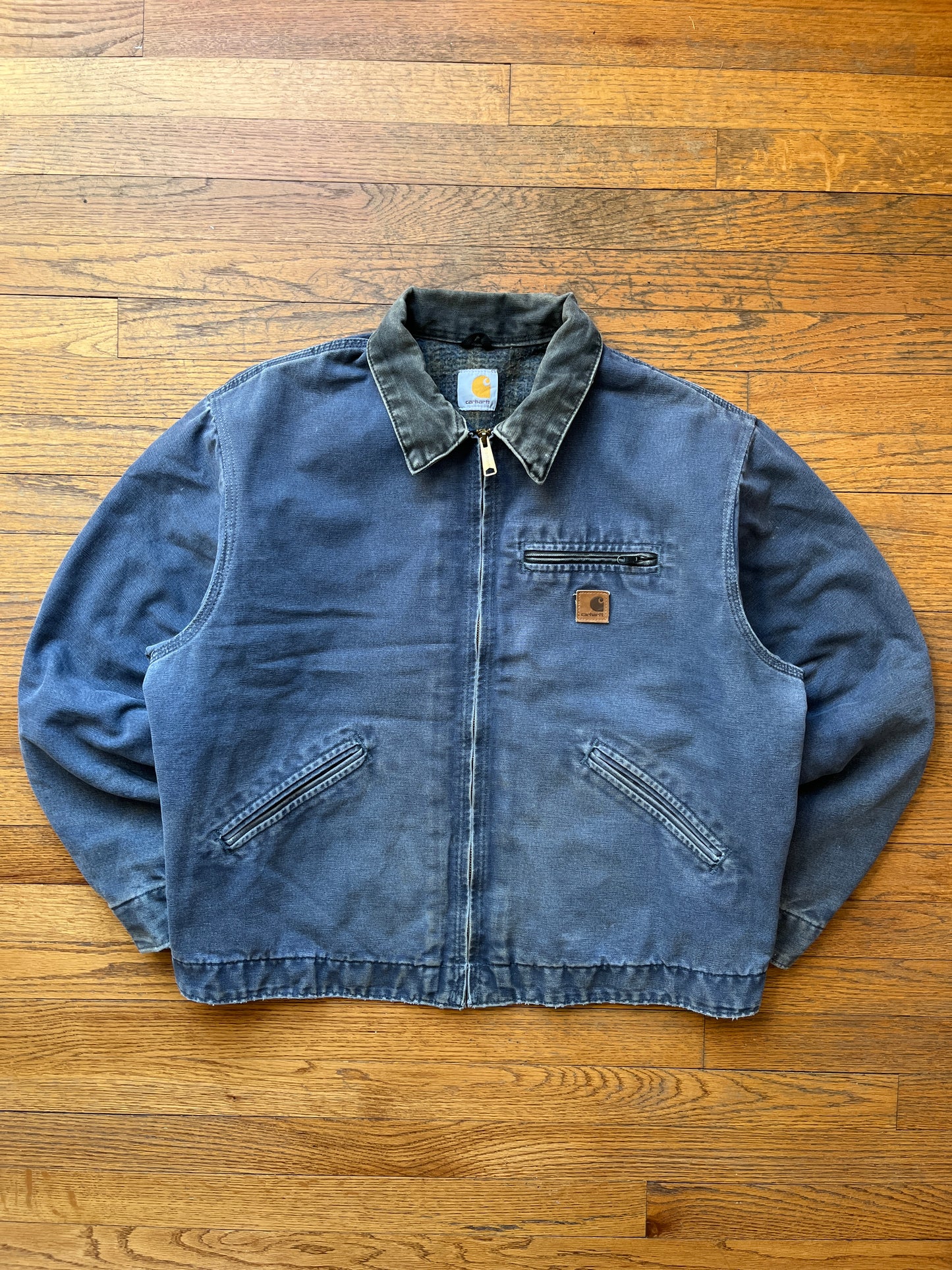 Faded Deep Blue Carhartt Detroit Jacket - Large