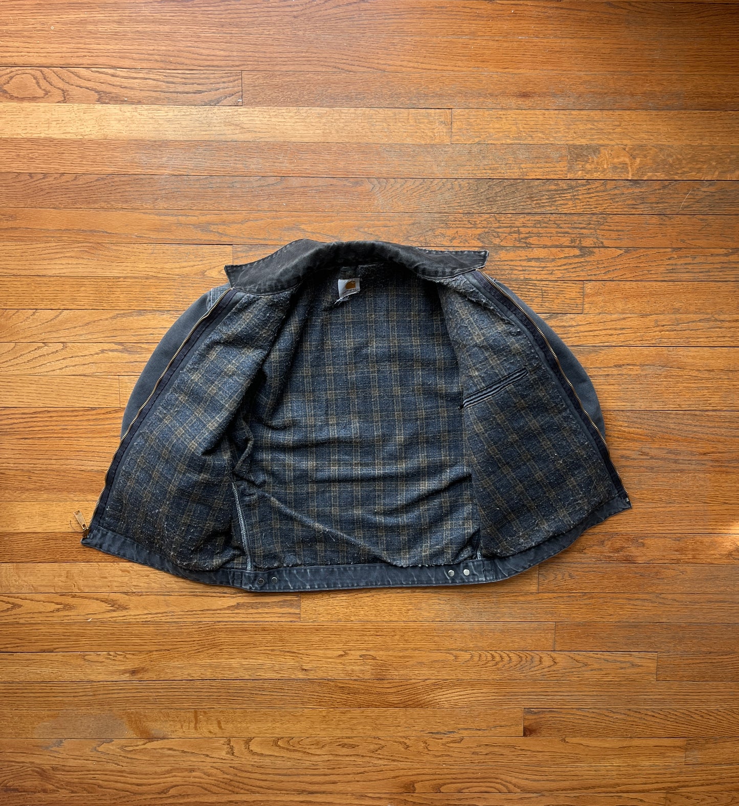 Faded Petrol Blue Carhartt Detroit Jacket - Medium