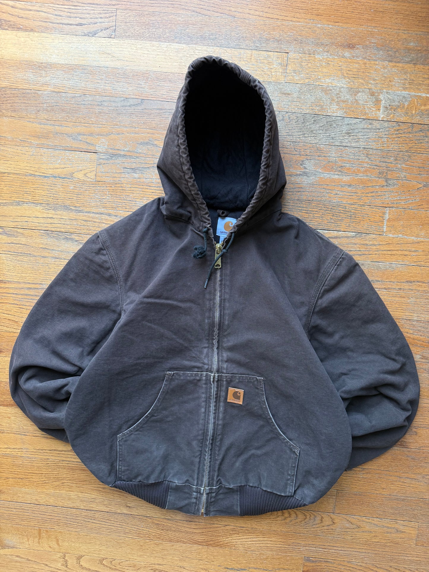 Faded Dark Brown Carhartt Active Jacket - Medium