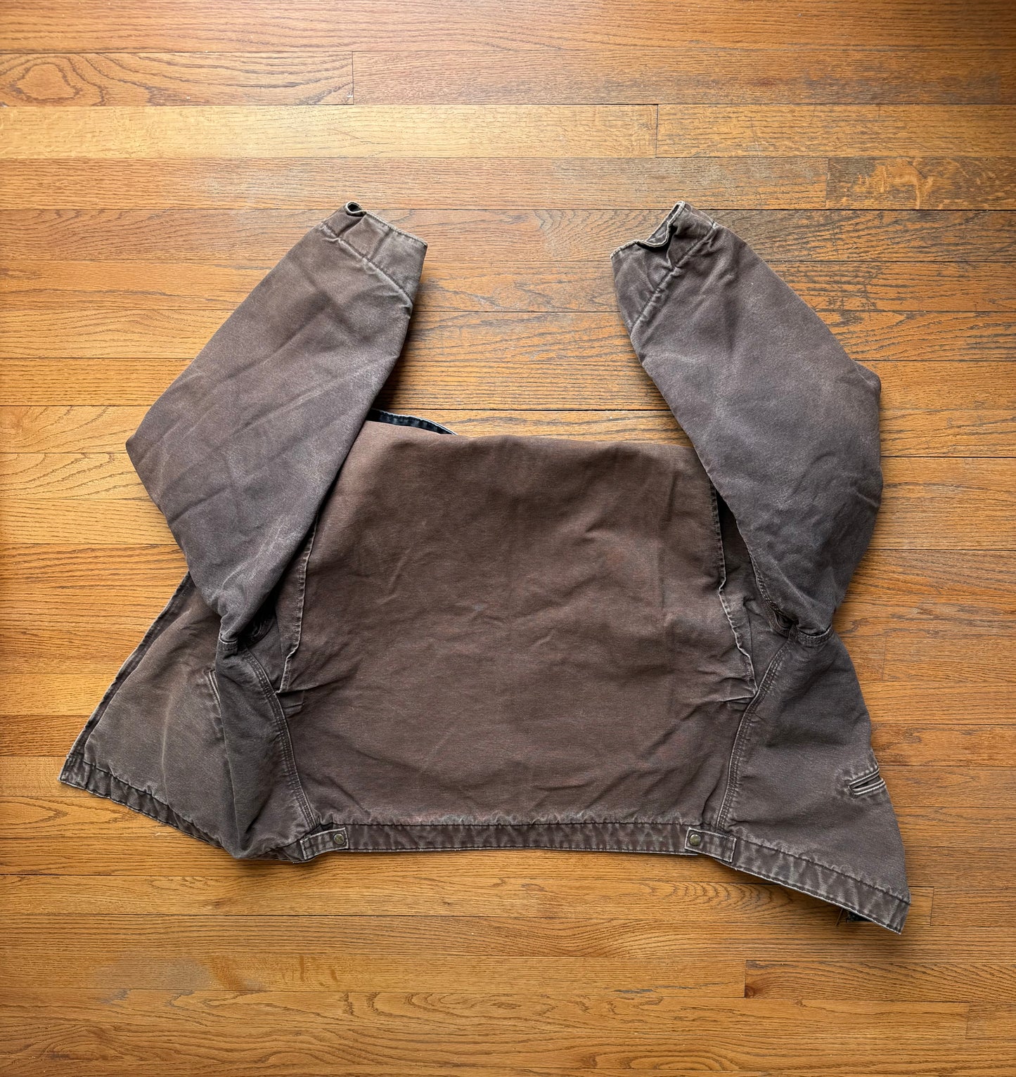Faded Dark Brown Carhartt Detroit Jacket - XL