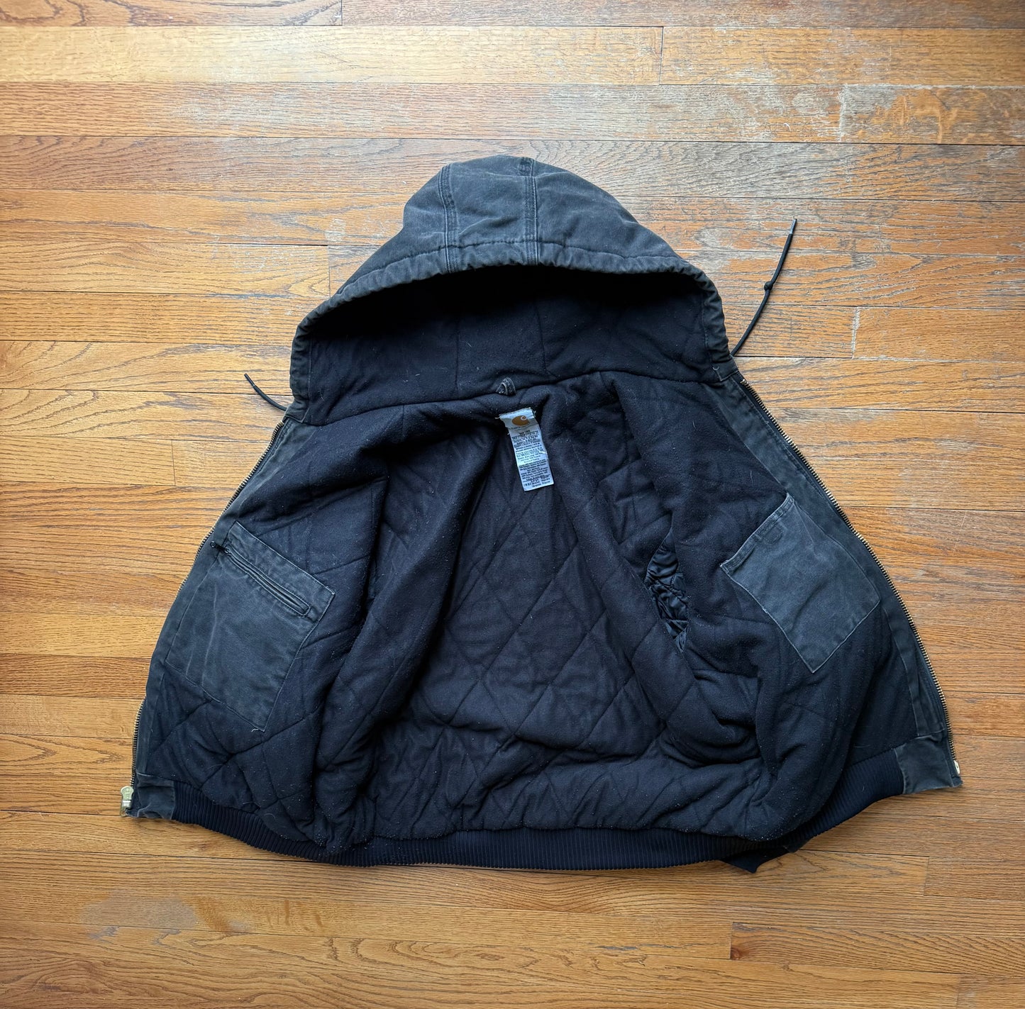 Faded Black Carhartt Active Jacket - Large