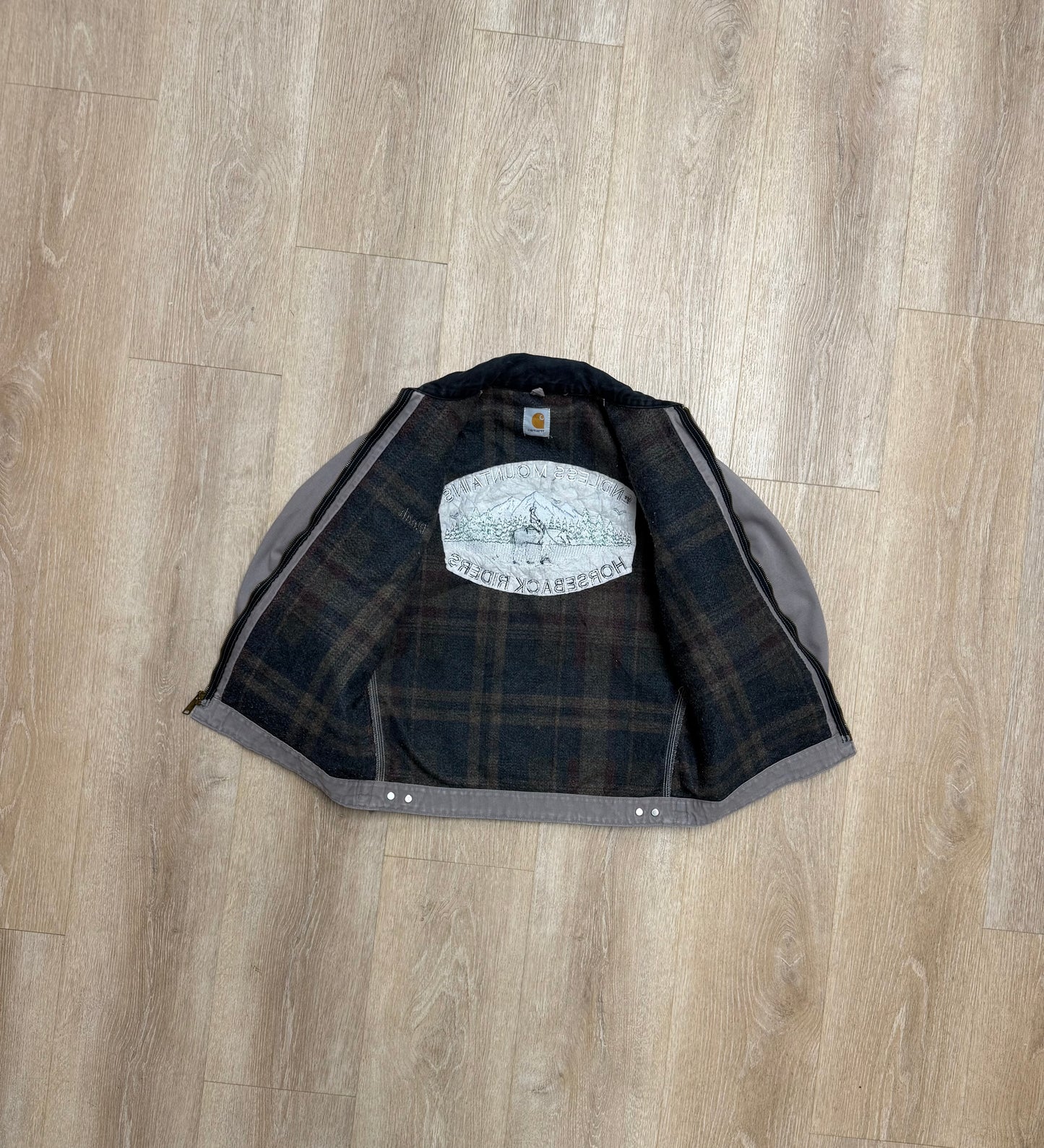 Faded Cement Grey Carhartt Detroit Jacket - Medium