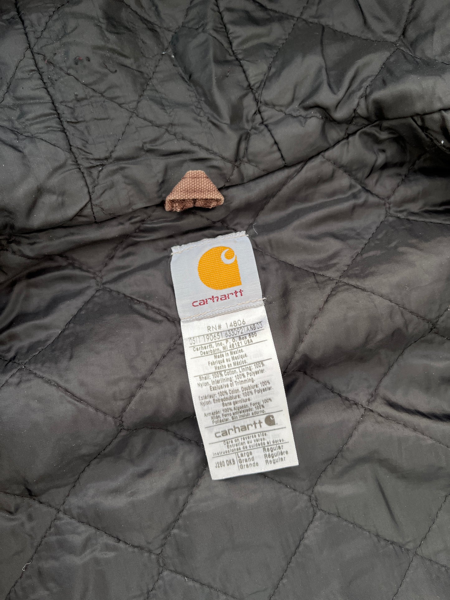 Faded Brown Carhartt Active Jacket - Boxy Large