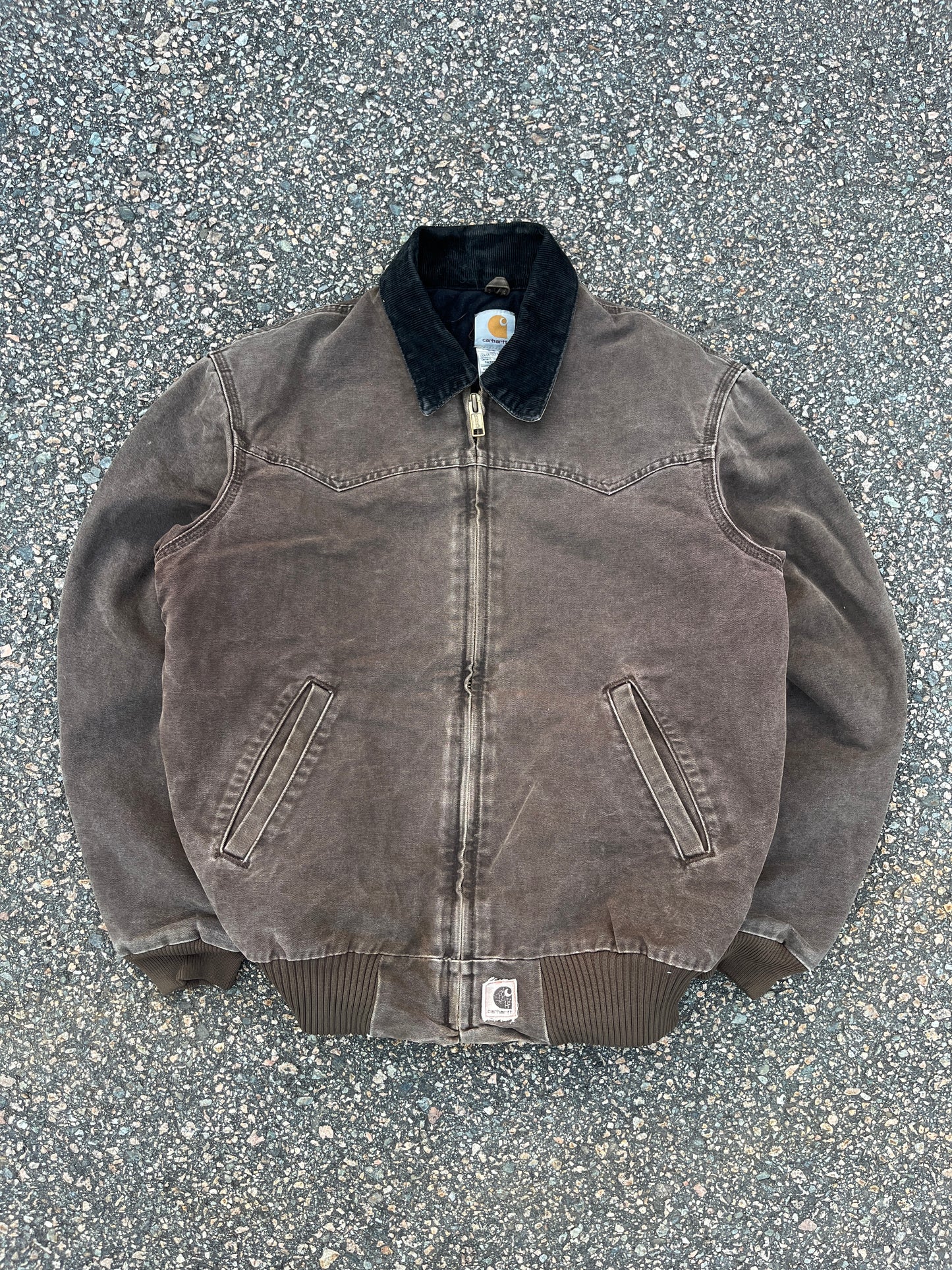 褪色栗棕色 Carhartt Santa Fe 夹克 - 中号