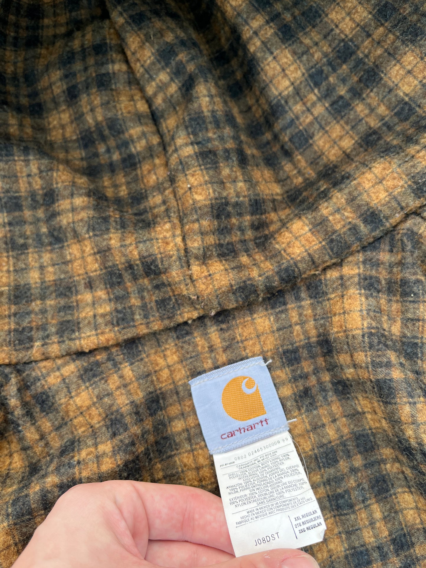 褪色牛仔布 Carhartt 运动夹克 - 2XL