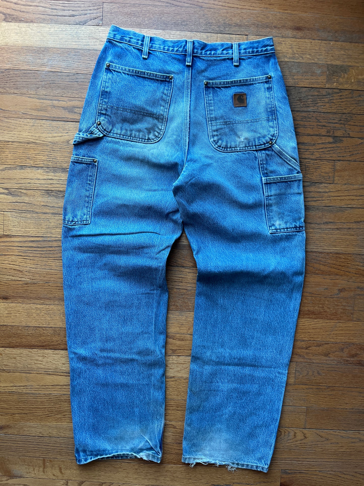 Faded Denim Carhartt Double Knee Pants - 31 x 31