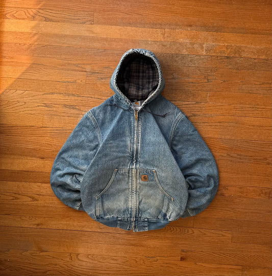 Faded Denim Carhartt Active Jacket - Medium
