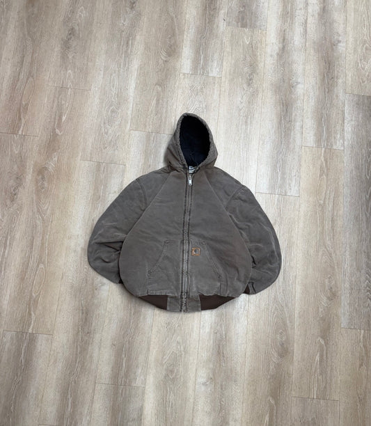 Faded Chestnut Brown Carhartt Active Jacket - XL