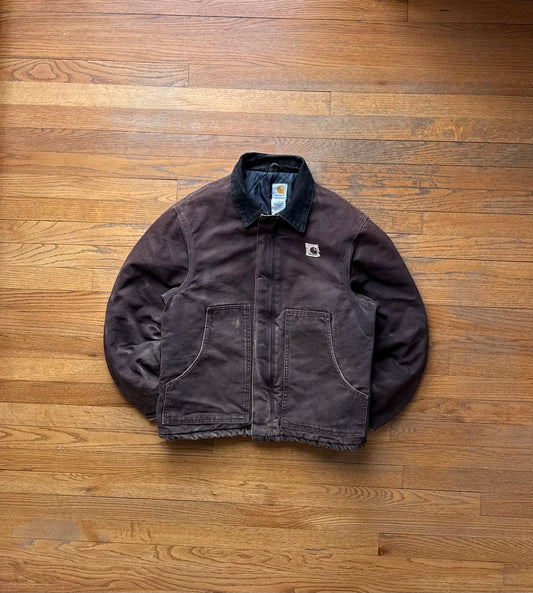 Faded Dark Brown Carhartt Arctic Jacket - Medium