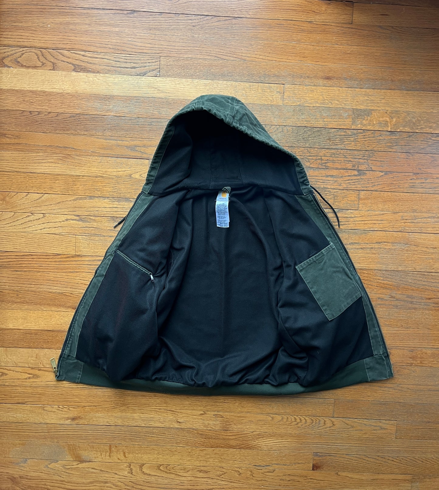 褪色橄榄绿色 Carhartt 运动夹克 - 中号