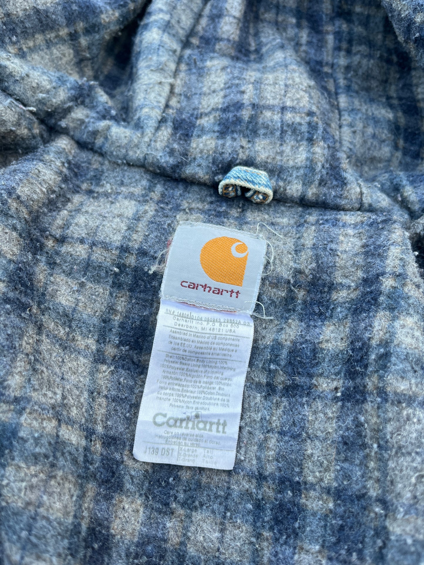 Faded n Chopped Denim Carhartt Active Jacket - XL Tall