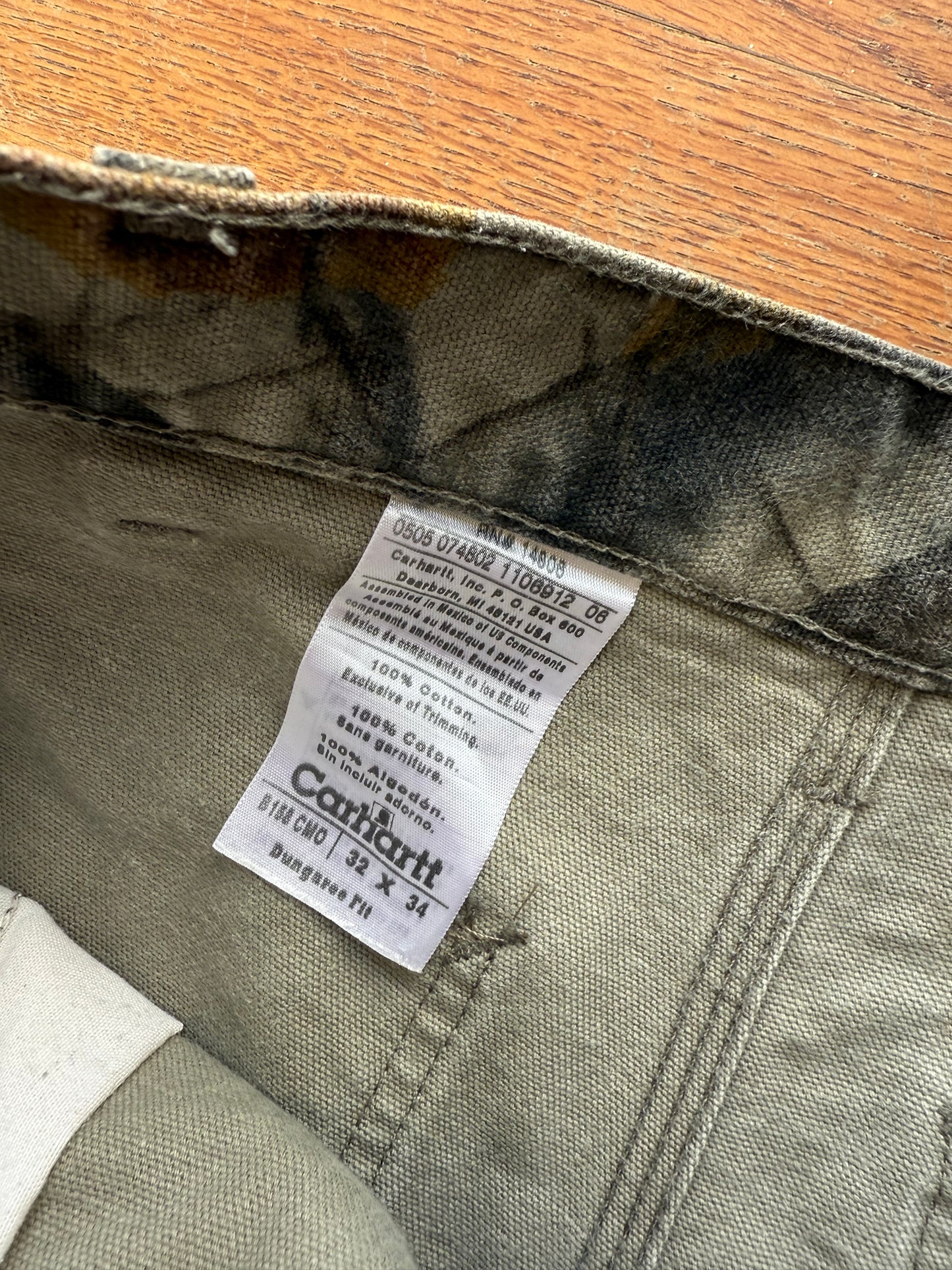 Faded Realtree Carhartt Carpenter Pants - 31 x 34