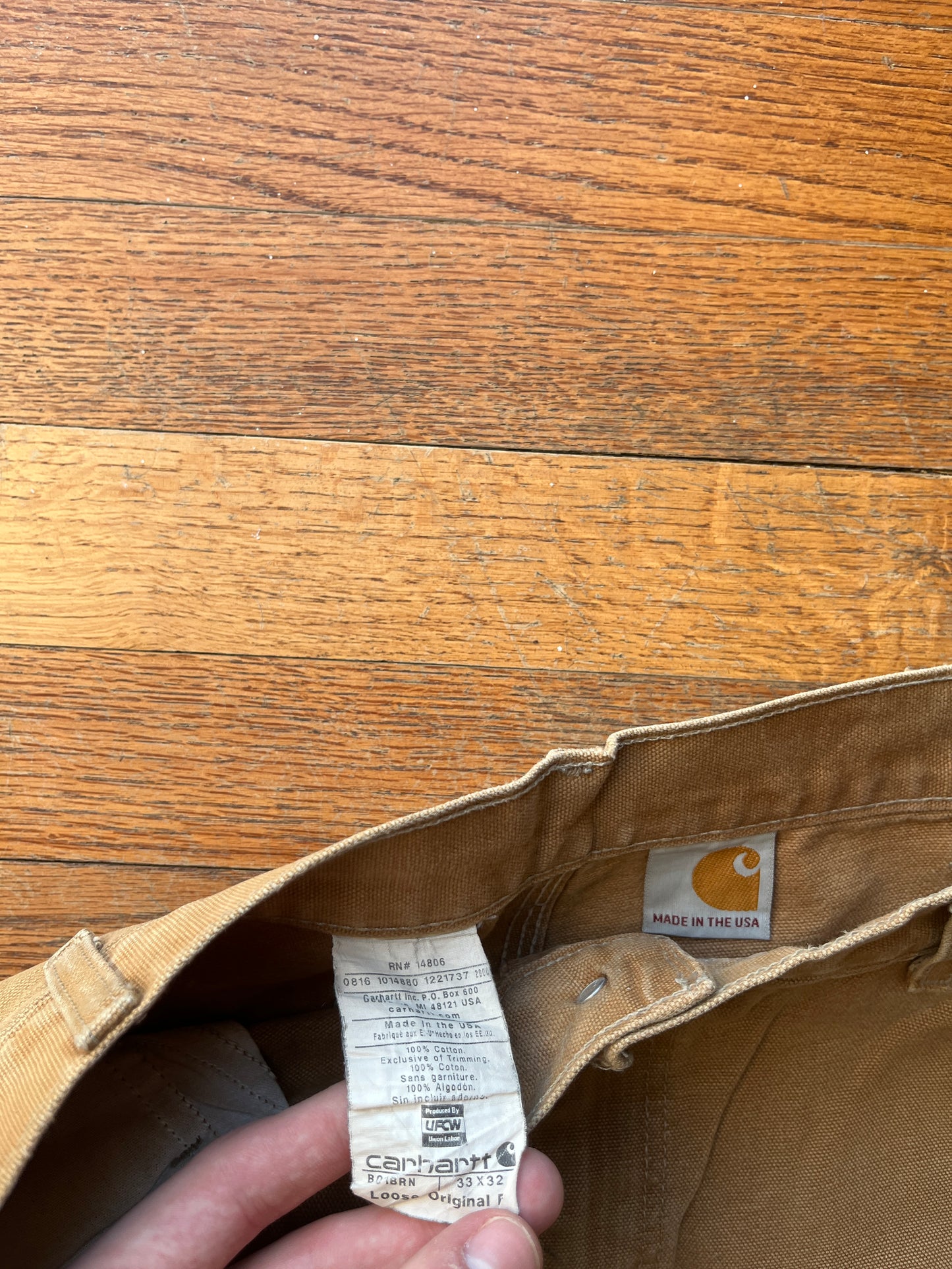 褪色棕色 Carhartt 双膝裤 - 31 x 29.5