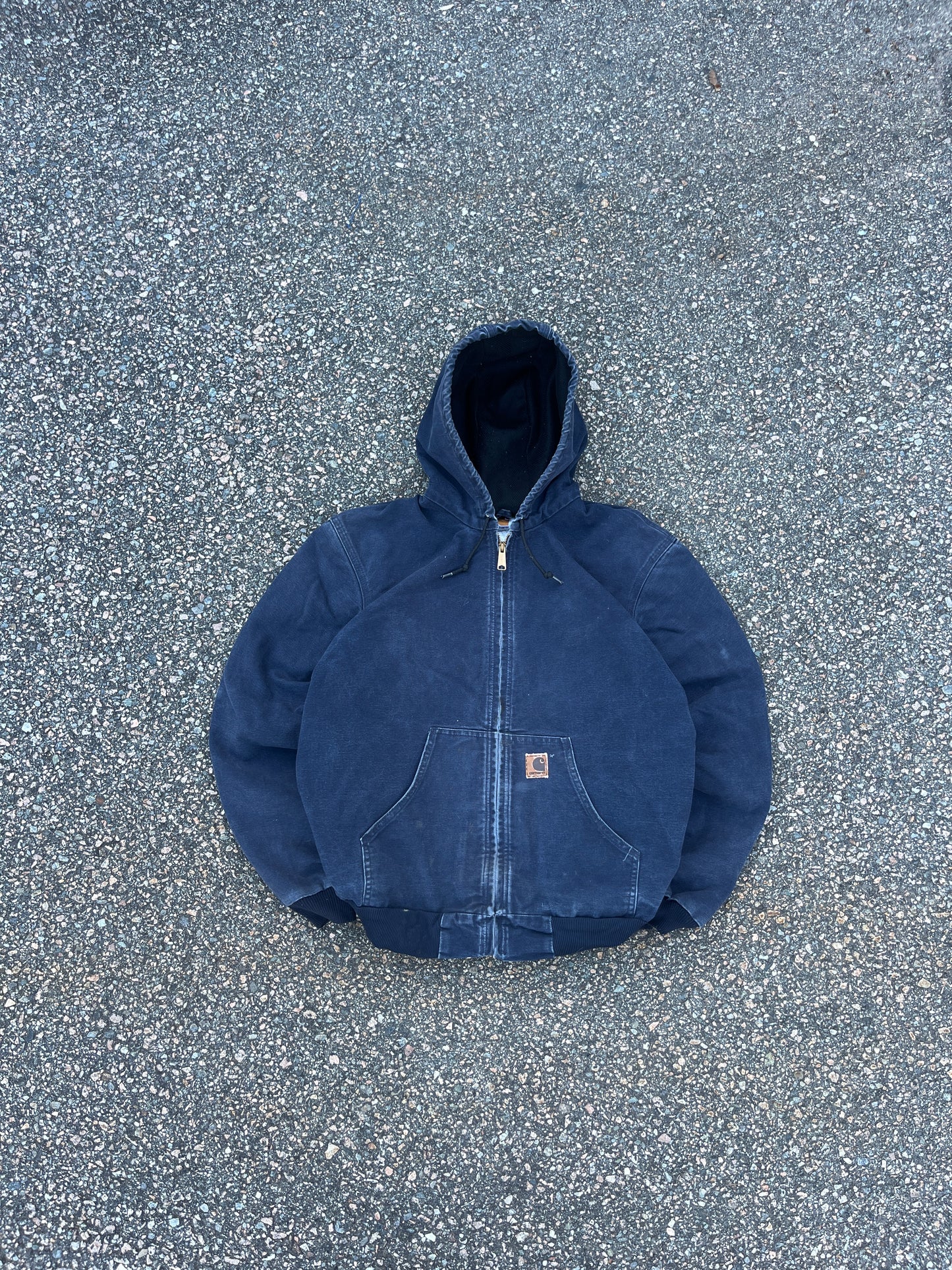 褪色午夜蓝色 Carhartt 运动夹克 - 中号