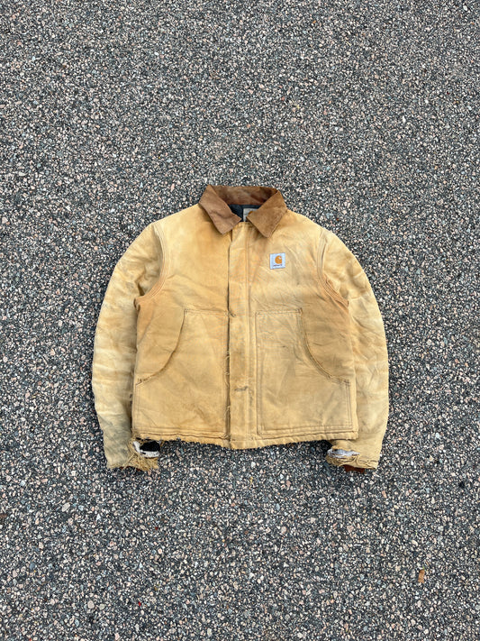 褪色和破旧棕褐色 Carhartt 北极夹克 - 中号