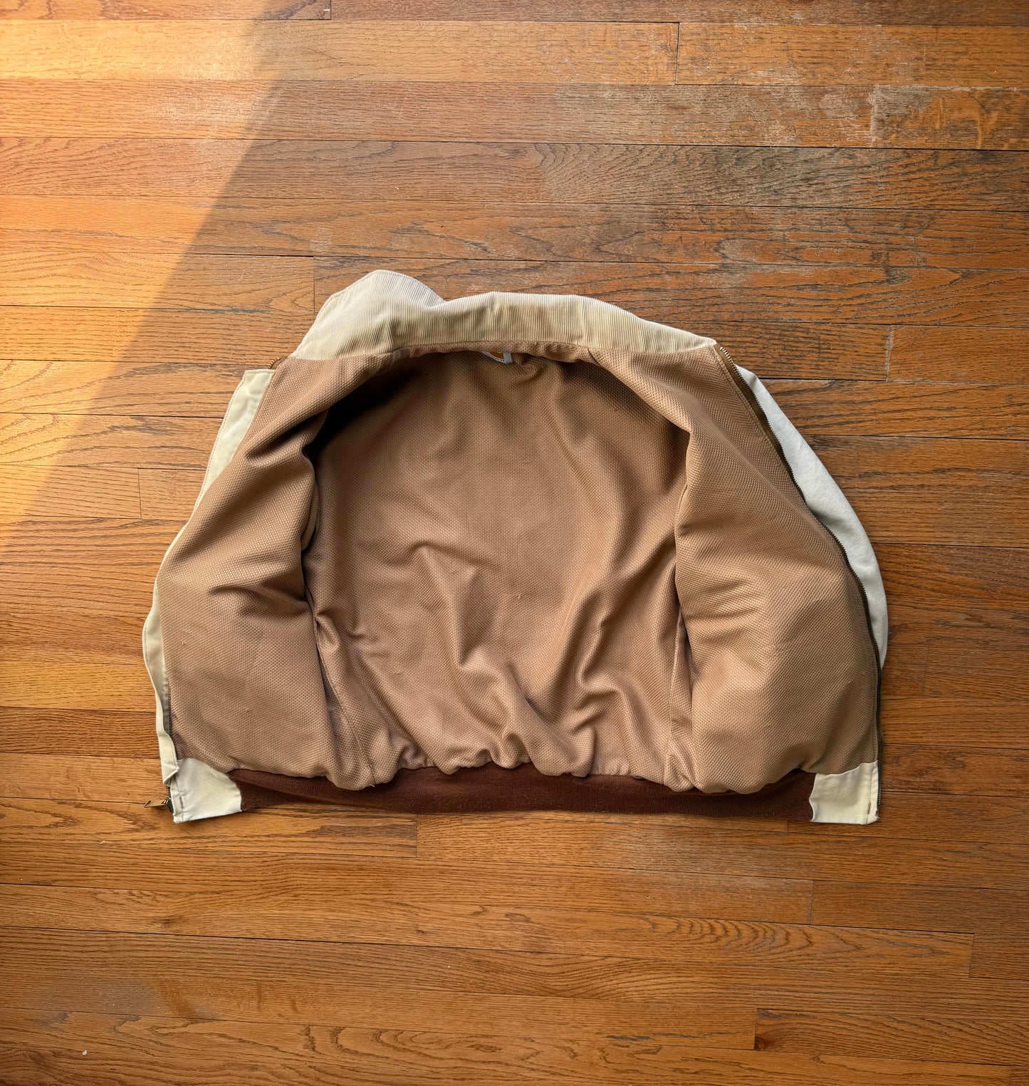 Faded Brown Carhartt A-2 Bomber Jacket - Small