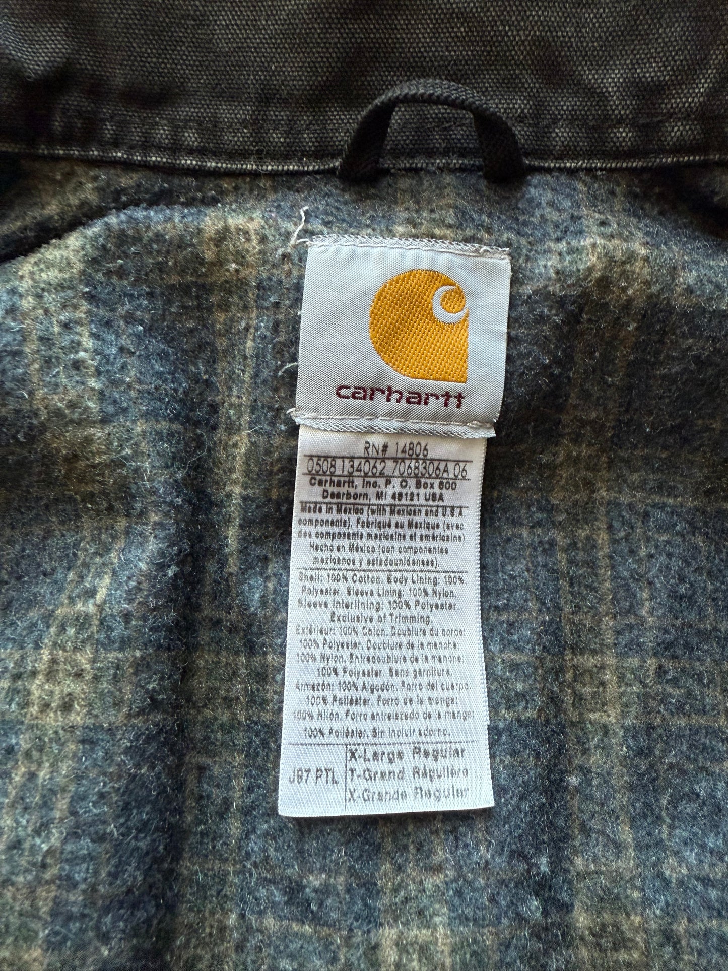 Faded Petrol Blue Carhartt Detroit Jacket - XL