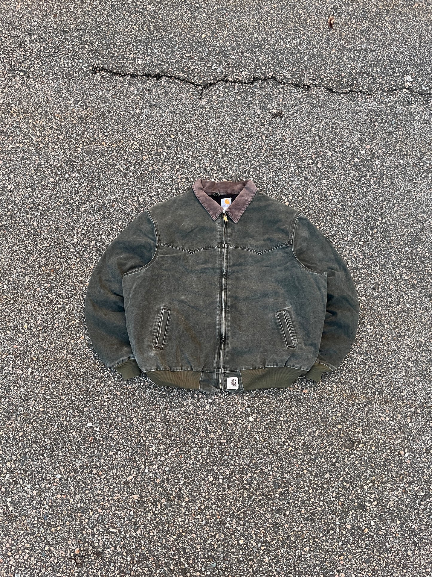 褪色橄榄绿色 Carhartt Santa Fe 夹克 - 2XL