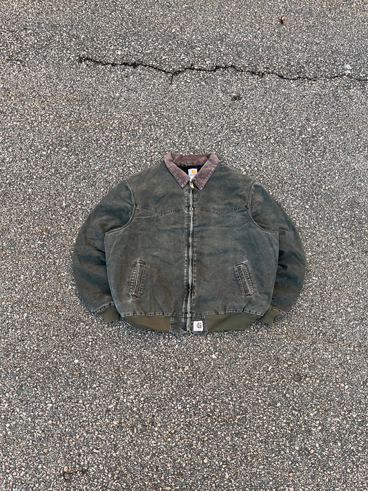 Faded Olive Green Carhartt Santa Fe Jacket - 2XL